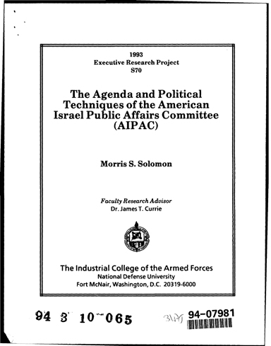  ... American Israel Public Affairs Committee (AIPAC) | Public Intelligence