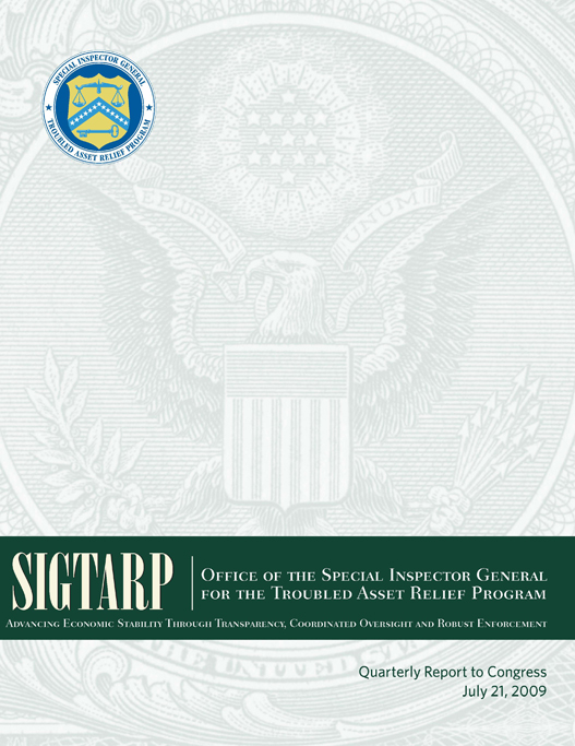 July2009_Quarterly_Report_to_Congress July2009_Quarterly_Report_to_Congress